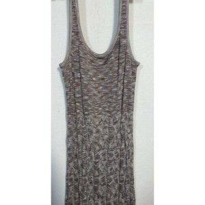 FREE PEOPLE Sleeveless Maxi Dress Heathered Gray, Cream, Blue , Tan-Size S